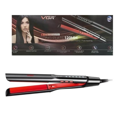 Выпрямитель для волос VGR V-516 BLACK, температура до 230°C, керамическое покрытие, LED display