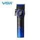 Аккумуляторная машинка для стрижки (clipper) VGR V-001 BLUE, 10 насадок, 9000 RPM, 4600 mAh, LED light, LED