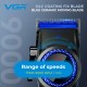 Аккумуляторная машинка для стрижки (clipper) VGR V-001 BLUE, 10 насадок, 9000 RPM, 4600 mAh, LED light, LED