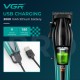 Аккумуляторная машинка для стрижки (clipper) VGR V-273 GREEN, 6 насадок, 8000 RPM, 3000 mAh, LED display