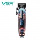 Аккумуляторная машинка для стрижки (clipper) VGR V-279 RED, 6 насадок, 9000 RPM, 2500 mAh, LED display