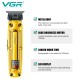 Аккумуляторная машинка для стрижки (clipper) VGR V-904 GOLD, 4 насадки, 2000 mAh, LED display