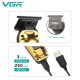 Аккумуляторная машинка для стрижки (clipper) VGR V-904 GOLD, 4 насадки, 2000 mAh, LED display
