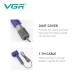Фен профессиональный VGR V-445 BLUE, 3 уровня обдува, 4 уровня температуры, 1600 Вт, 110000 RPM
