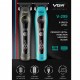 Триммер VGR V-299 BLACK, 4 насадки, 9000RPM, 2000 mAh, 5 уровней скорости, LED display