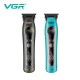 Триммер VGR V-299 BLACK, 4 насадки, 9000RPM, 2000 mAh, 5 уровней скорости, LED display