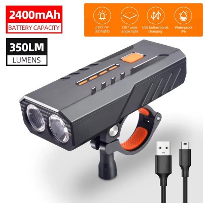 Велофара BC25S, 300LM, Waterproof, Power Bank, Li-Ion аккумулятор, ЗУ Type-C, индикация заряда