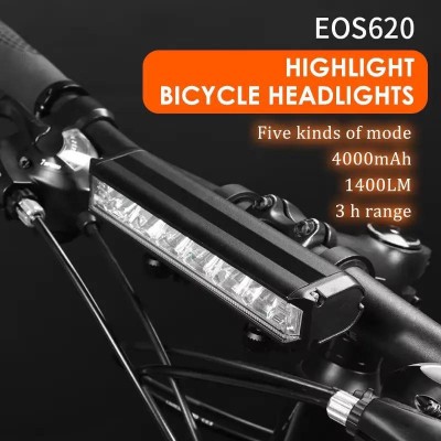 Велофара мощная EOS620-6LED, 1400LM, Waterproof, Li-Ion аккумулятор, ЗУ Type-C