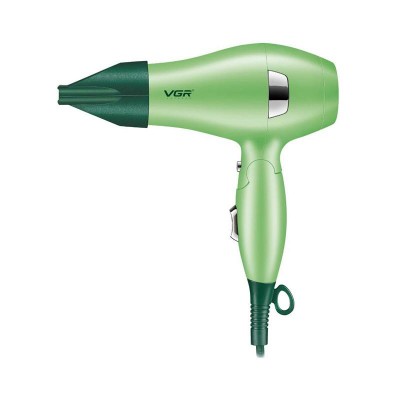 Фен складной VGR V-432 GREEN, 3 уровня обдува, низкий уровень шума, 1200 Вт