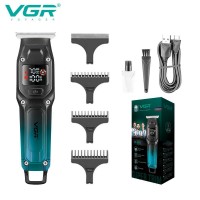 Триммер VGR V-964 GREEN, 7000 RPM, 4 насадки, LED display