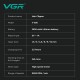 Аккумуляторная машинка для стрижки (clipper) VGR V-026 GOLD, 6 насадок, 9000 RPM, LED display