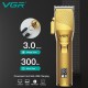 Аккумуляторная машинка для стрижки (clipper) VGR V-280 BLACK, 6 насадок, LED display