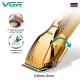 Аккумуляторная машинка для стрижки (clipper) VGR V-280 GOLD, 6 насадок, LED display