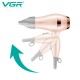 Фен складной VGR V-432 PINK, 3 уровня обдува, низкий уровень шума, 1000 Вт