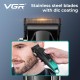 Аккумуляторная машинка для стрижки (clipper) VGR V-662 GREEN, 7000 RPM, 6 насадок, LED display