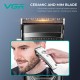 Аккумуляторная машинка для стрижки (clipper) VGR V-880C BLACK, EXTERNAL ROTOR MOTOR, MIM BLADE, 11 насадок,