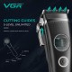Аккумуляторная машинка для стрижки (clipper) VGR V-880C BLACK, EXTERNAL ROTOR MOTOR, MIM BLADE, 11 насадок,
