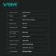 Триммер VGR V-880T BLACK, EXTERNAL ROTOR MOTOR, MIM BLADE, 4 насадки, док-станция