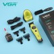 Триммер VGR V-880T GREEN, EXTERNAL ROTOR MOTOR, MIM BLADE, 4 насадки, док-станция