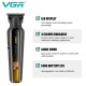 Триммер VGR V-930 GOLD, 4 насадки, LED display