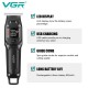 Триммер VGR V-964 BLACK, 7000 RPM, 4 насадки, LED display