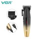 Аккумуляторная машинка для стрижки (clipper) VGR V-003 GOLD, 6 насадок, TURBO режим 9000 RPM, керамическое