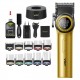 Аккумуляторная машинка для стрижки (clipper) VGR V-001 GOLD, 10 насадок, 9000 RPM, 4600 mAh, LED light, LED