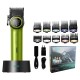 Аккумуляторная машинка для стрижки (clipper) VGR V-001 GREEN, 10 насадок, 9000 RPM, 4600 mAh, LED light, LED