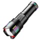 Фонарь NIGHT VISION FLUORESCENCE C203-1 WHITE LASER LED GT-50W, 4x18650, power bank, ЗУ Type-C, zoom