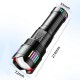 Фонарь NIGHT VISION FLUORESCENCE C203-1 WHITE LASER LED GT-50W, 4x18650, power bank, ЗУ Type-C, zoom