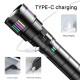 Фонарь NIGHT VISION FLUORESCENCE C203 WHITE LASER LED GT-50W, 8x18650, power bank, ЗУ Type-C, zoom