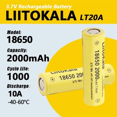 Аккумулятор 18650, LiitoKala LT20A, 2000mAh, ОРИГИНАЛ