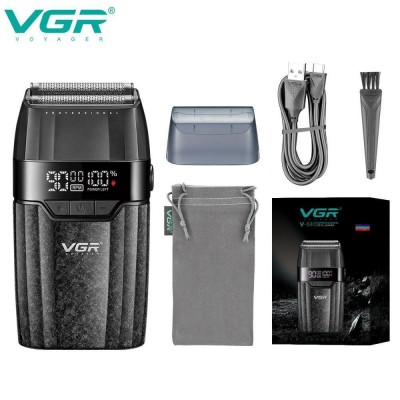 Электробритва VGR V-640S шейвер, двойное лезвие, 9000 RPM, LED Display
