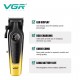 Аккумуляторная машинка для стрижки (clipper) VGR V-196 GOLD, 8 насадок, 7000 RPM, 2000 mAh, LED display Аккумуляторная машинка для стрижки (clipper) VGR V-196 GOLD, 8 насадок, 7000 RPM, 2000 mAh, LED display