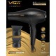 Фен профессиональный VGR V-406 BLACK, 3 уровня обдува, 3 уровня температуры, 2 насадки, 3000 Вт