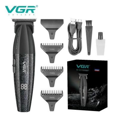 Триммер VGR V-640T BLACK, 3 насадки, LED display, 9000RPM