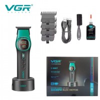 Триммер VGR V-885T GREEN, 4 насадки, LED display Триммер VGR V-885T GREEN, 4 насадки, LED display