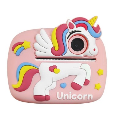 Дитячий фотоапарат миттєвого друку D1-A, PINK UNICORN
