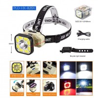 Фонарь налобный 826X-XPE+8COB(White+Red), 1x18650, вело крепление, ЗУ Type-C, Box Фонарь налобный 826X-XPE+8COB(White+Red), 1x18650, вело крепление, ЗУ Type-C, Box