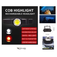 Фонарь налобный BL-F006-COB(White+Red), ЗУ Type-C, Li-Ion аккумулятор, Box Фонарь налобный BL-F006-COB(White+Red), ЗУ Type-C, Li-Ion аккумулятор, Box