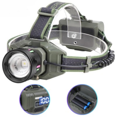 Фонарь налобный NIGHT VISION FLUORESCENCE 8098-TG, IPX4, 2x18650, ЗУ Type-C, zoom, Box Фонарь налобный NIGHT VISION FLUORESCENCE 8098-TG, IPX4, 2x18650, ЗУ Type-C, zoom, Box