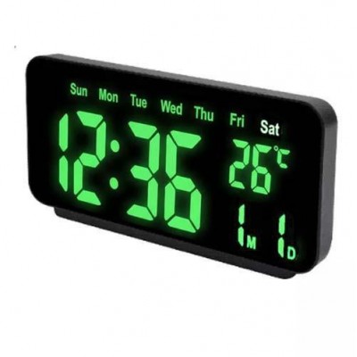Часы сетевые VST-912-4, зеленые, температура, USB