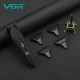 Триммер VGR V-640T BLACK, 3 насадки, LED display, 9000RPM