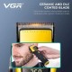 Аккумуляторная машинка для стрижки (clipper) VGR V-885C GOLD, 10 насадок, LED display