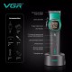 Аккумуляторная машинка для стрижки (clipper) VGR V-885C GREEN, 10 насадок, LED display