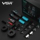 Комплект VGR 2 в 1 V-886 S2 BLACK, аккумуляторная машинка для стрижки (clipper) и триммер