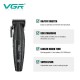 Аккумуляторная машинка для стрижки (clipper) VGR V-640C BLACK, 6 насадок, LED display, 9000RPM
