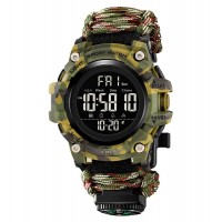 Часы наручные 1384NCMGN SKMEI PARACORD, ARMY GREEN CAMOUFLAGE