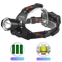 Фонарь налобный XQ-219-HP50, Power Bank, 3x18650, signal light, индикация заряда, ЗУ microUSB, Box