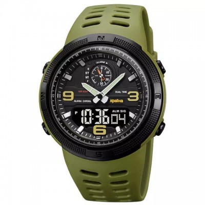 Часы наручные 1655AGBK SKMEI, ARMY GREEN-BLACK, UKRAINE